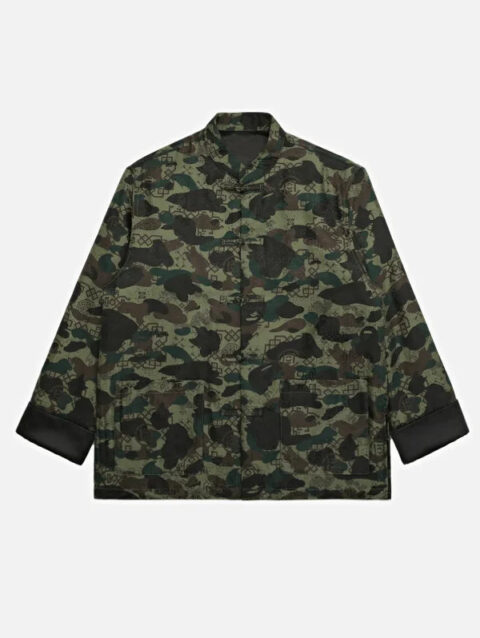 CLOT x BAPE Chinese Silk Padded Jacket Green