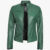 Café Racer Green Biker Jacket For Women