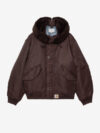 Carhartt Hooded Oltera Bomber Jacket Brown