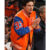 Chrome Hearts Timothee Chalamet Varsity Jacket Orange and Blue