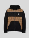 Coach Signature Full Zip Hoodie Khaki