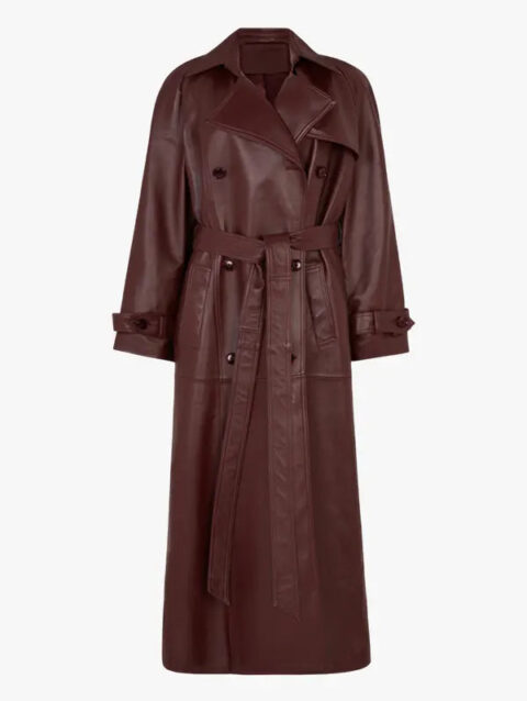 Corrin Leather Trench Coat