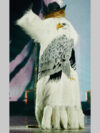 Cowboy Carter Tour Beyonce White Faux Fur Eagle Coat
