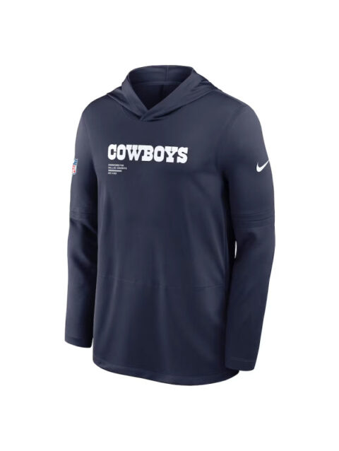 Dallas-Cowboys-Sideline-Performance-Long-Sleeve-Hoodie-T-Shirt-Blue