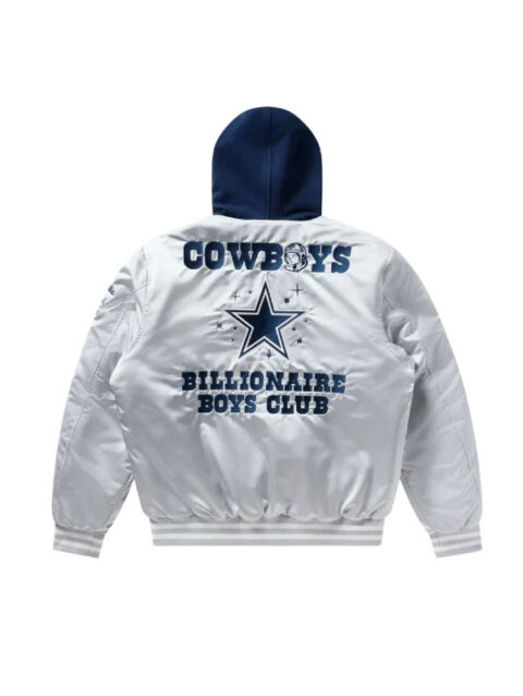 Dallas Cowboys x Billionaire Boys Club Satin Jacket Grey