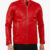 Declan Red Racer Leather Jacket Front
