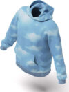 Drake Cloud Print Hoodie Bue