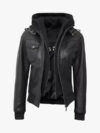 Edinburgh Women’s Bomber Black Leather Jacket