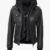 Edinburgh Women’s Bomber Black Leather Jacket