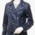 Ensley Womens Biker Jacket Blue