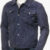 FOGGIA Men's Blue Suede Trucker Jacket