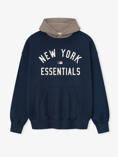 Fear Of God Essentials Yankees Sport Hoodie Blue