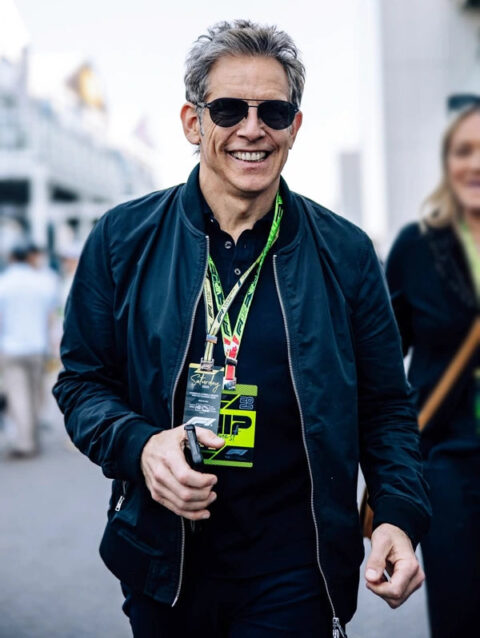 Formula 1 Ben Stiller Black Bomber Jacket