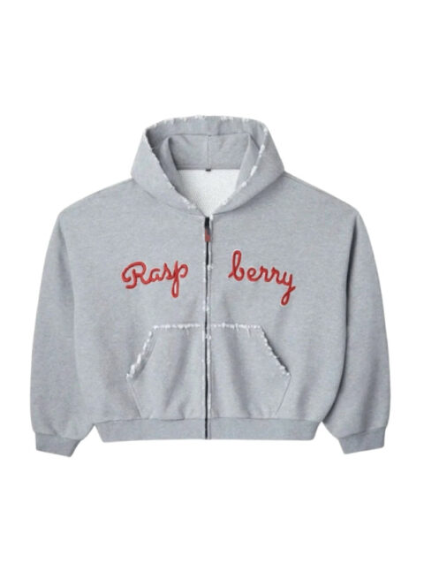 GV Raspberry Hills Script Zip-Up Hoodie Grey