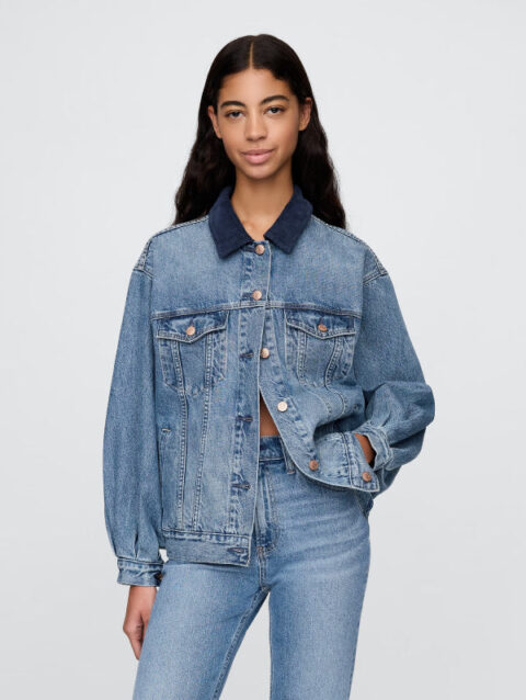 Gap x Doen Oversized Icon Denim Jacket Blue
