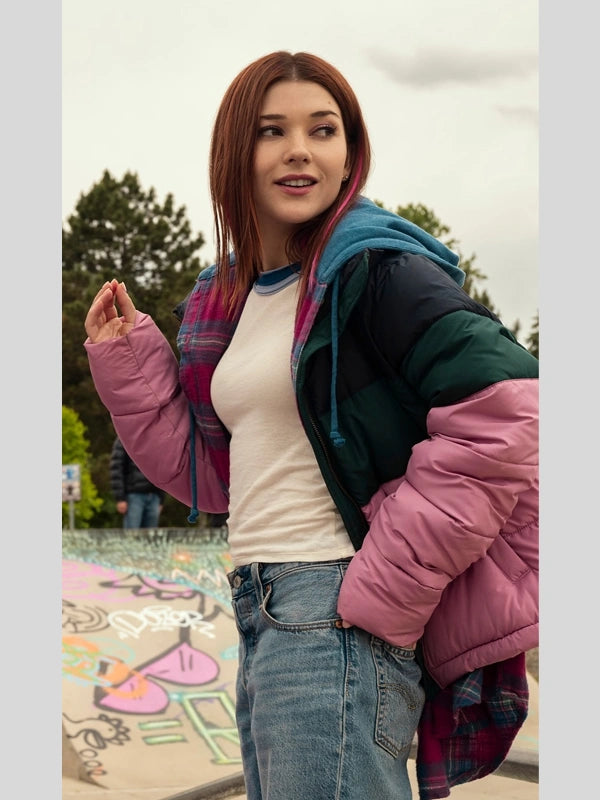 Ginny and Georgia S03 Abby Colorblock Puffer Jacket