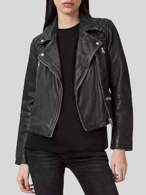Ginny and Georgia S03 Georgia Miller Black Leather Biker Jacket