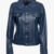 Giusy Ladies Blue Biker Style Leather Jacket