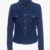 Giusy Women's Blue Jacket Suede Leather
