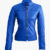 Graciela Ladies Blue Biker Jacket