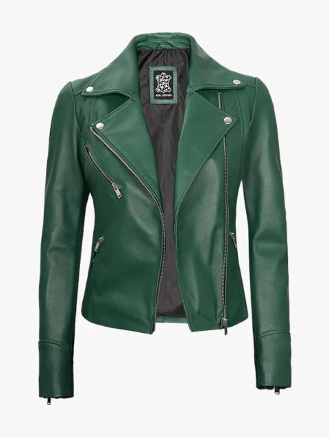 Green Jacket Women Motorcycle