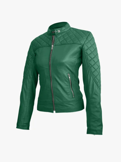 Green Quilted Jacket For Women
