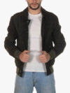 Green U03 Mens Bomber Shirt Style Jacket