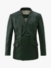 Green Vintage Leather Blazer