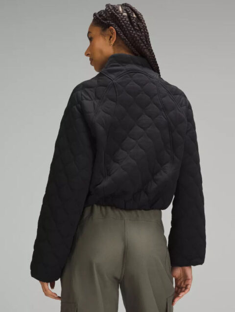 Green Quilted Bomber Jacket Lululemon