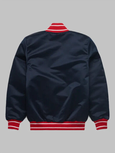 HOMAGE X Starter Guardians Heavyweight Blue Satin Varsity Jacket