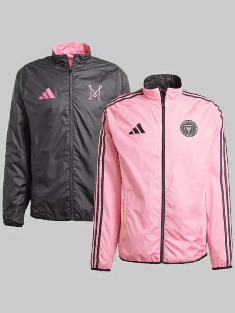 Inter Miami CF Adidas 2025 Anthem Reversible Jacket Pink-Black