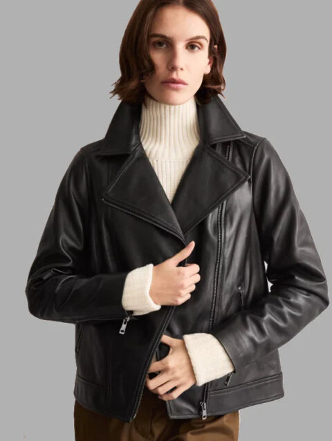 Jaeger Black Leather Jacket