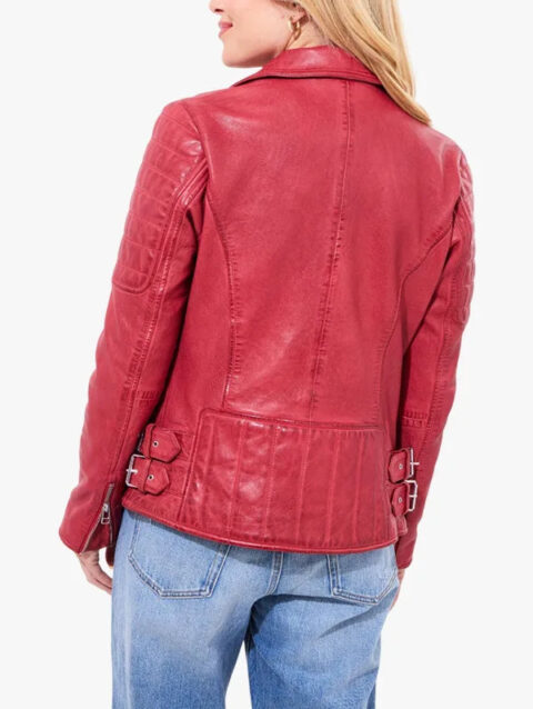Joe Browns Quilted Biker Red Jacket