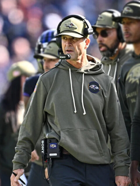 John Harbaugh Baltimore Ravens Salute To Service Hoodie