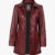 Kandis Women's Burgundy Real Leather Coat