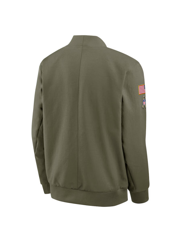 Kansas City Chiefs Nike 2025 Salute to Service Bomber Jacket Olive