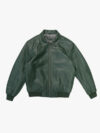 Kashani Emerald Green Lambskin Bomber Jacket