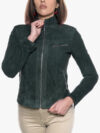 Kelly Women Green Suede Jacket