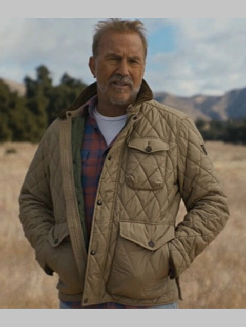 Kevin Costner's the West Beige Quilted Jacket