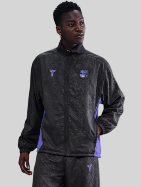 Kobe x FC Barcelona Away Soccer Track Jacket Black