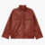 Leather Cargo Pocket Bomber Jacket