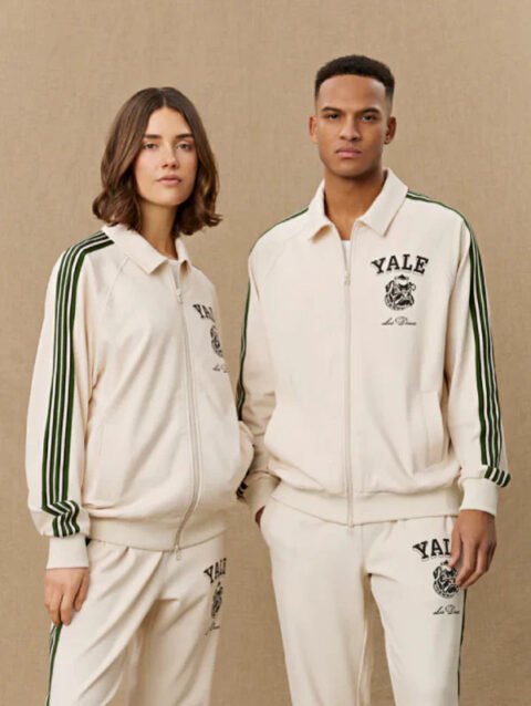 Les Deux Yale Bulldog Track Jacket Ivory
