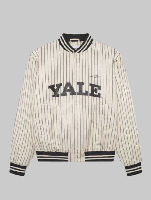 Les Deux Yale Varsity Tech Jacket Ivory