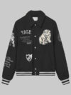 Les Deux Yale Wool Varsity Jacket Black