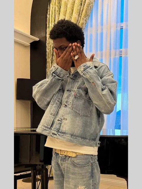 Lil Yachty Levis x Nike Denim Jacket Blue