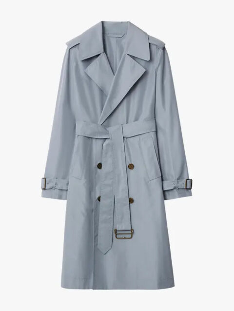 Long Silk Trench Coat
