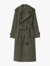 Long Stretch Wool Trench Coat
