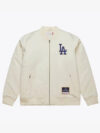 Los Angeles Dodgers 2025 World Series Champions Bomber Jacket Cream
