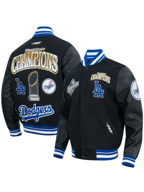 Los Angeles Dodgers 2025 World Series Championship Commemorative Varsity Jacket Black