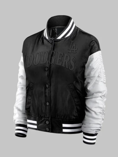 Los Angeles Dodgers Fanatics Womens Elements Wave Full-Snap Jacket-Black